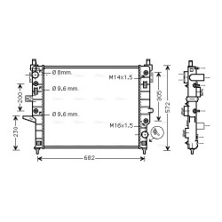 Radiator - Engine Cooling - AVA MSA2271