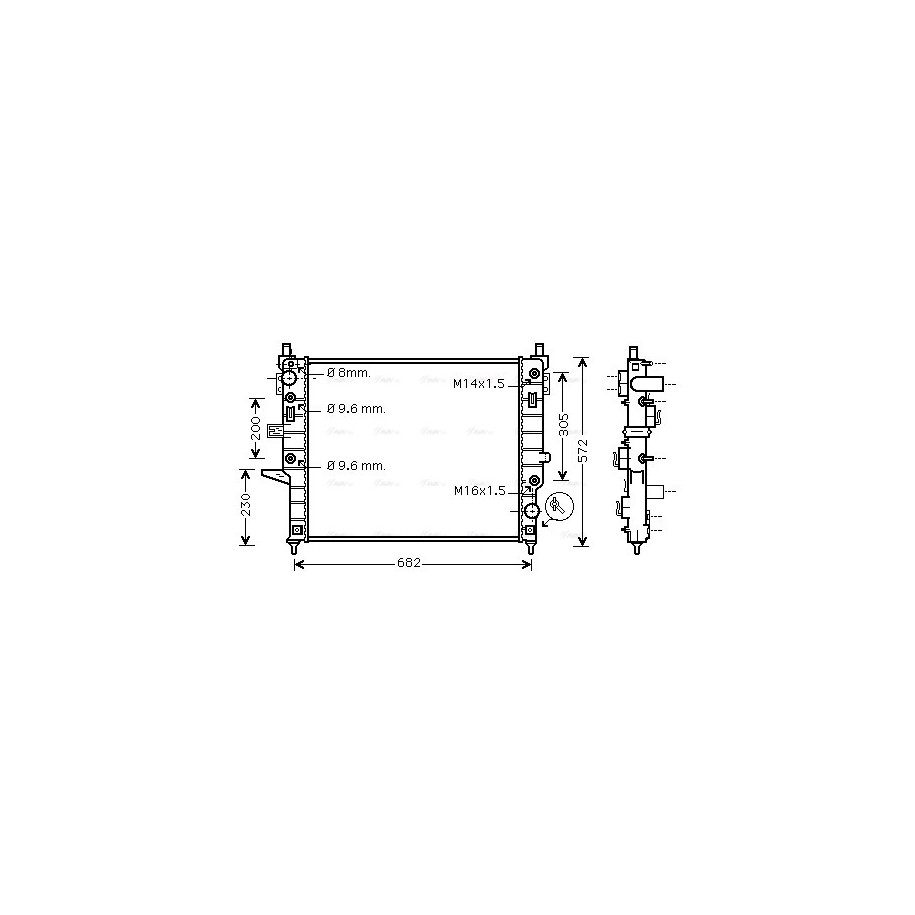Radiator - Engine Cooling - AVA MSA2271