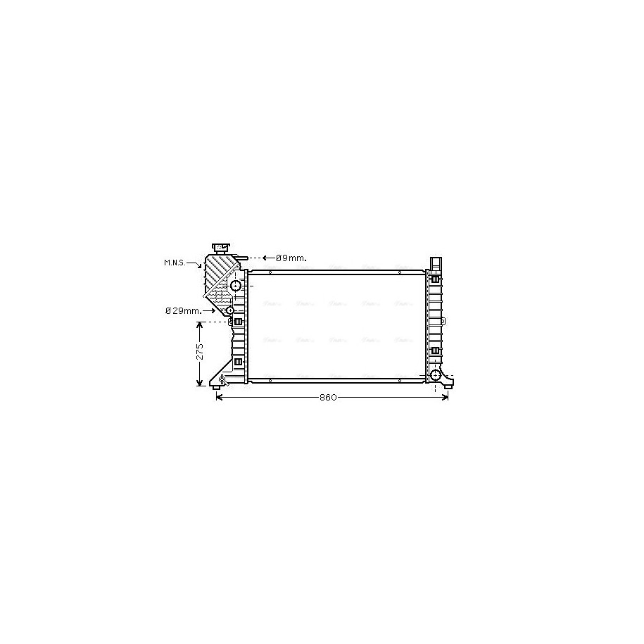 Radiator - Engine Cooling - AVA MSA2300