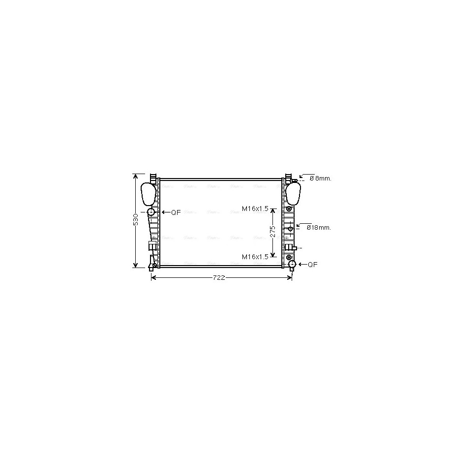 Radiator - Engine Cooling - AVA MSA2306