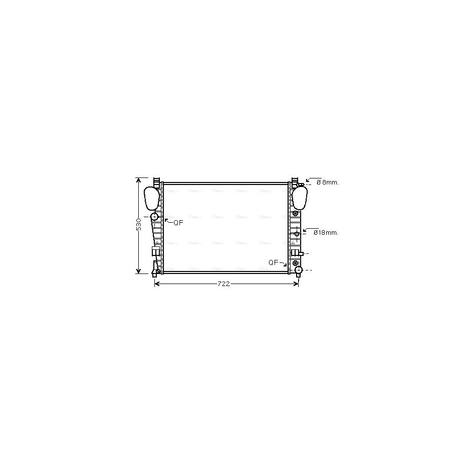 Radiator - Engine Cooling - AVA MSA2309