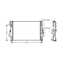 Radiator - Engine Cooling - AVA MSA2356