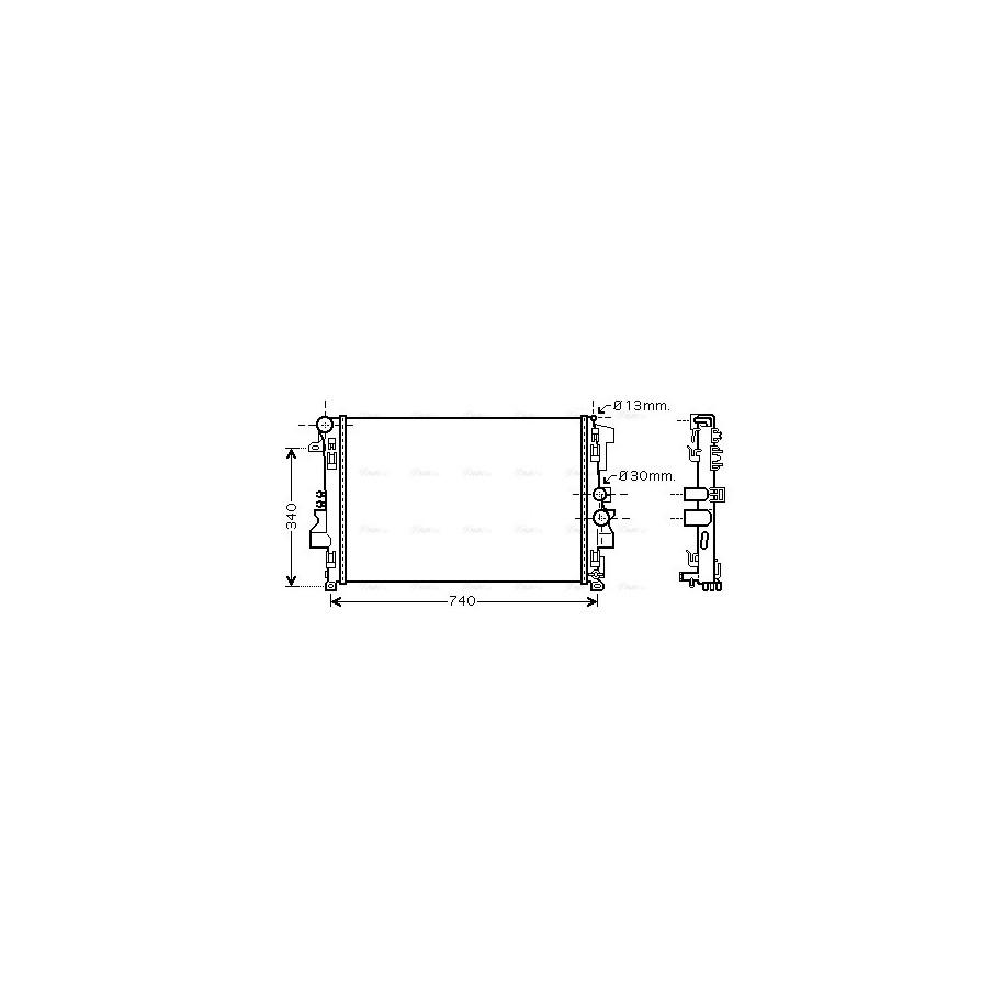 Radiator - Engine Cooling - AVA MSA2356