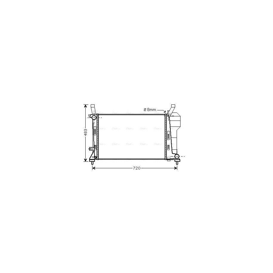 Radiator - Engine Cooling - AVA MSA2363