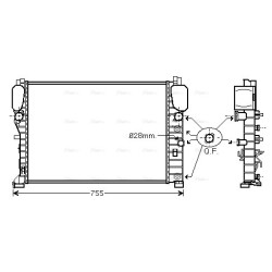 Radiator - Engine Cooling - AVA MSA2394
