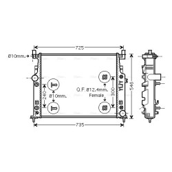 Radiator - Engine Cooling - AVA MSA2436