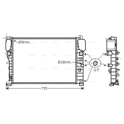 Radiator - Engine Cooling - AVA MSA2449