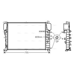 Radiator - Engine Cooling - AVA MSA2459