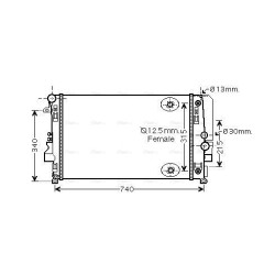 Radiator - Engine Cooling - AVA MSA2460