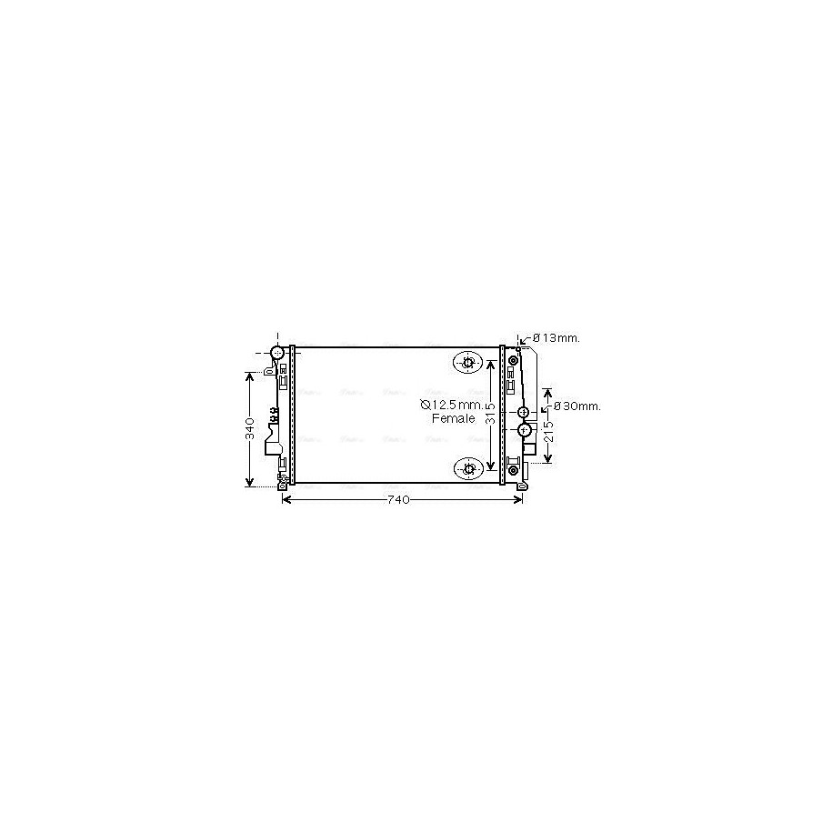 Radiator - Engine Cooling - AVA MSA2460