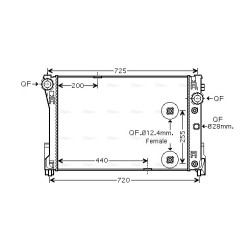 Radiator - Engine Cooling - AVA MSA2475