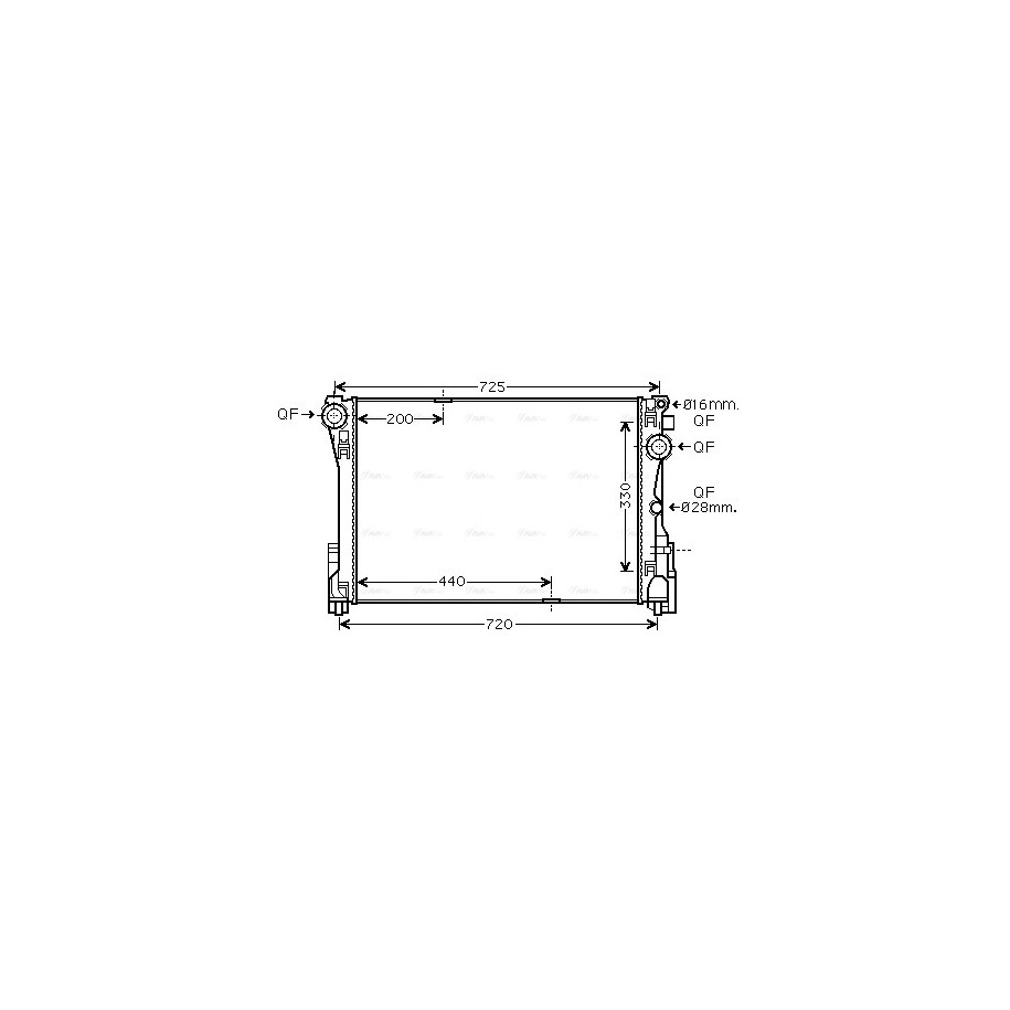 Radiator - Engine Cooling - AVA MSA2575