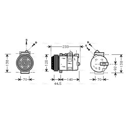 AC Compressor - AVA MSAK277