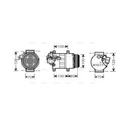 AC Compressor - AVA MSAK404