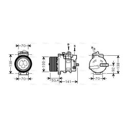 AC Compressor - AVA MSAK431