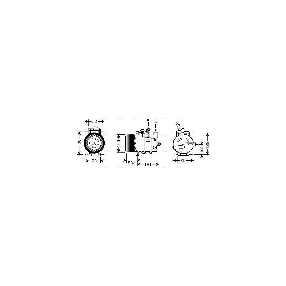 AC Compressor - AVA MSAK431
