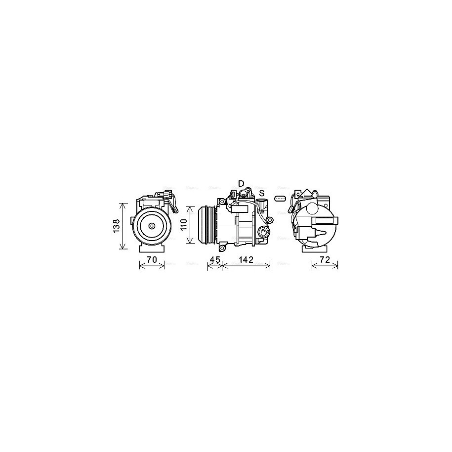AC Compressor - AVA MSAK682