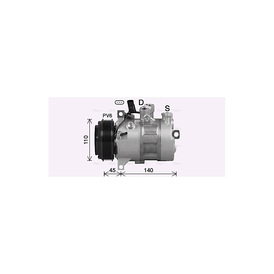 AC Compressor - AVA MSAK747