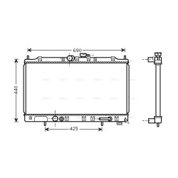 Radiator - Engine Cooling - AVA MT2123