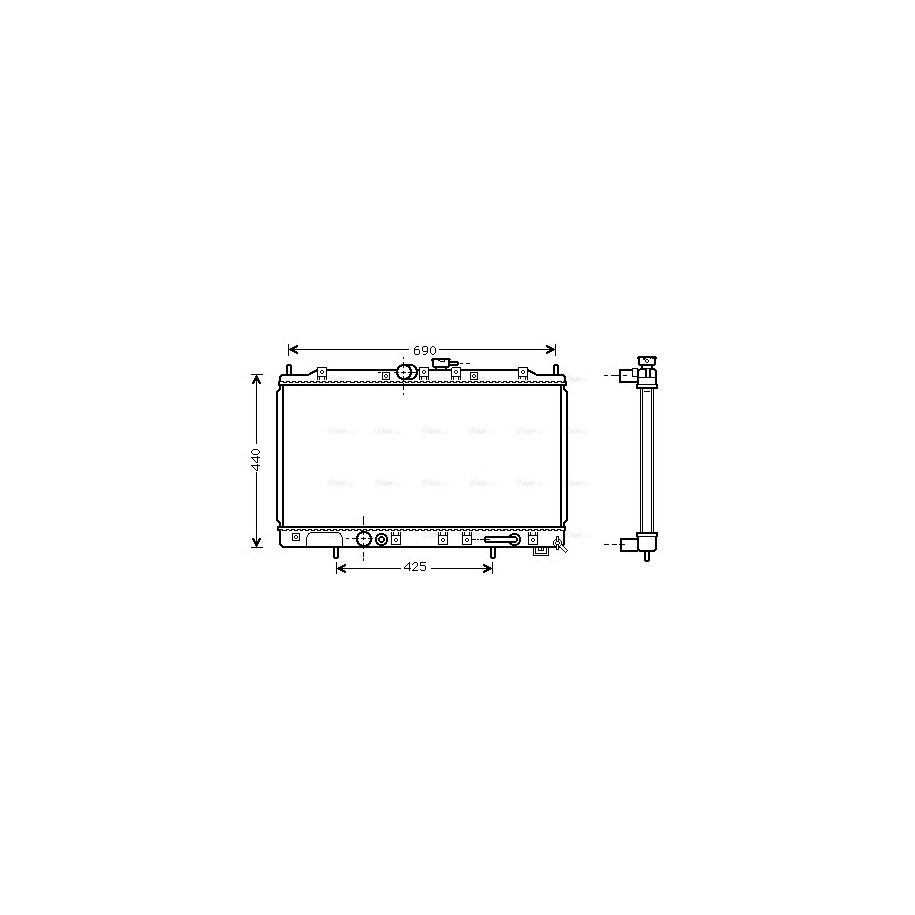 Radiator - Engine Cooling - AVA MT2123