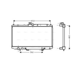 Radiator - Engine Cooling - AVA MT2153