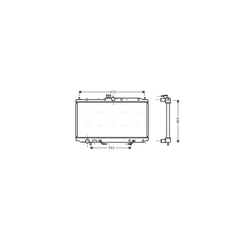 Radiator - Engine Cooling - AVA MT2153