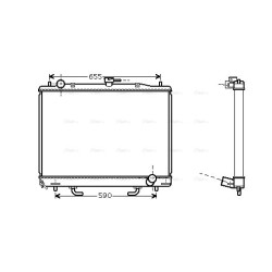 Radiator - Engine Cooling - AVA MT2163