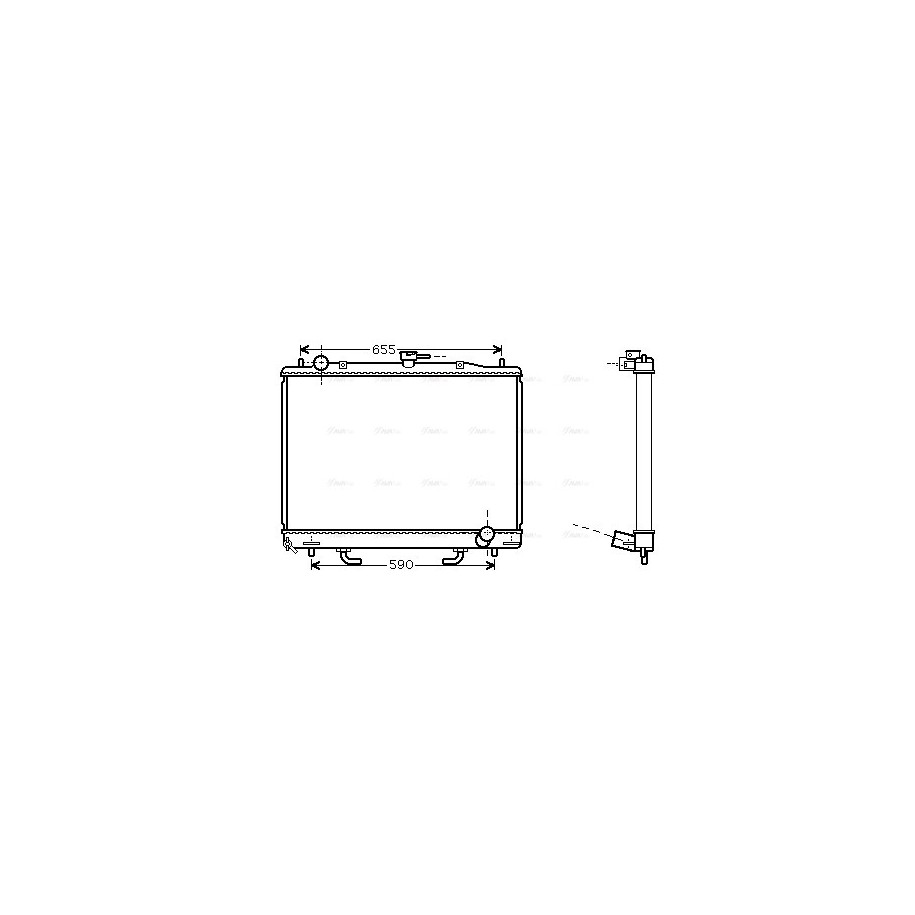 Radiator - Engine Cooling - AVA MT2163