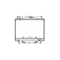 Radiator - Engine Cooling - AVA MT2170