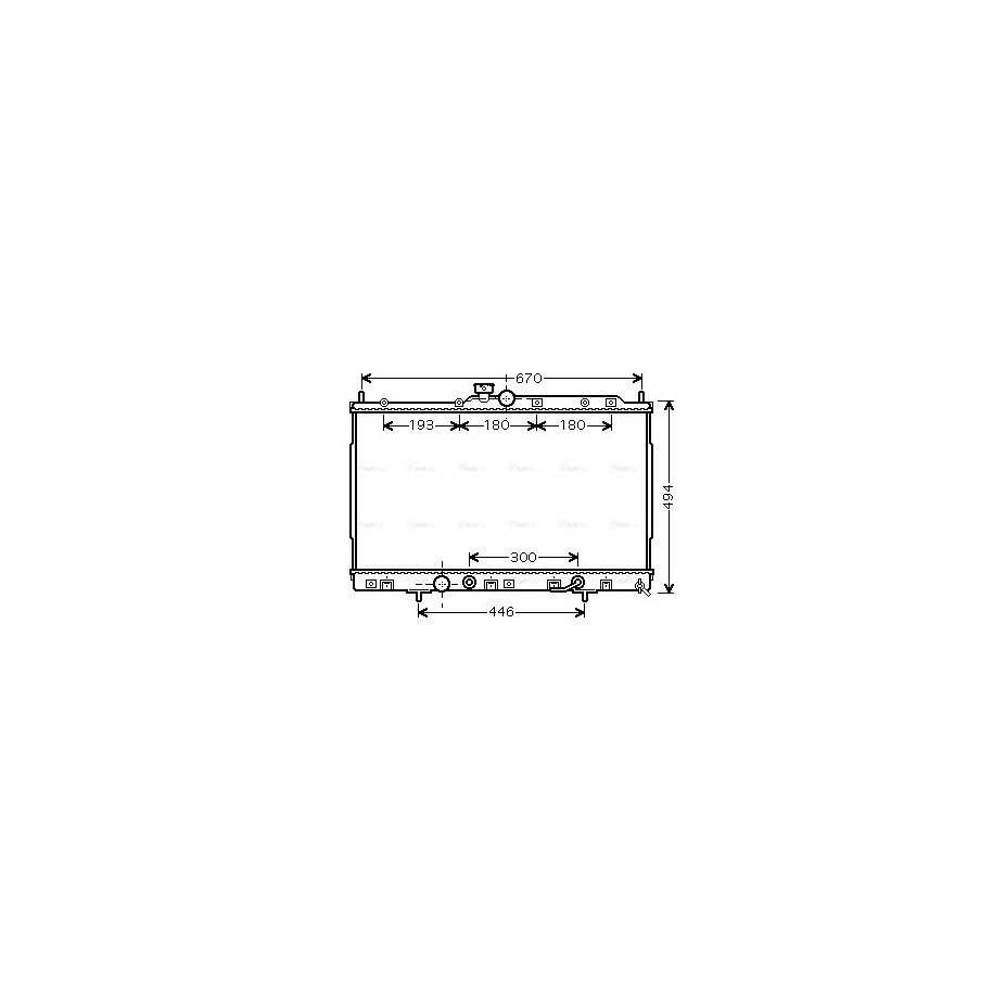 Radiator - Engine Cooling - AVA MT2185