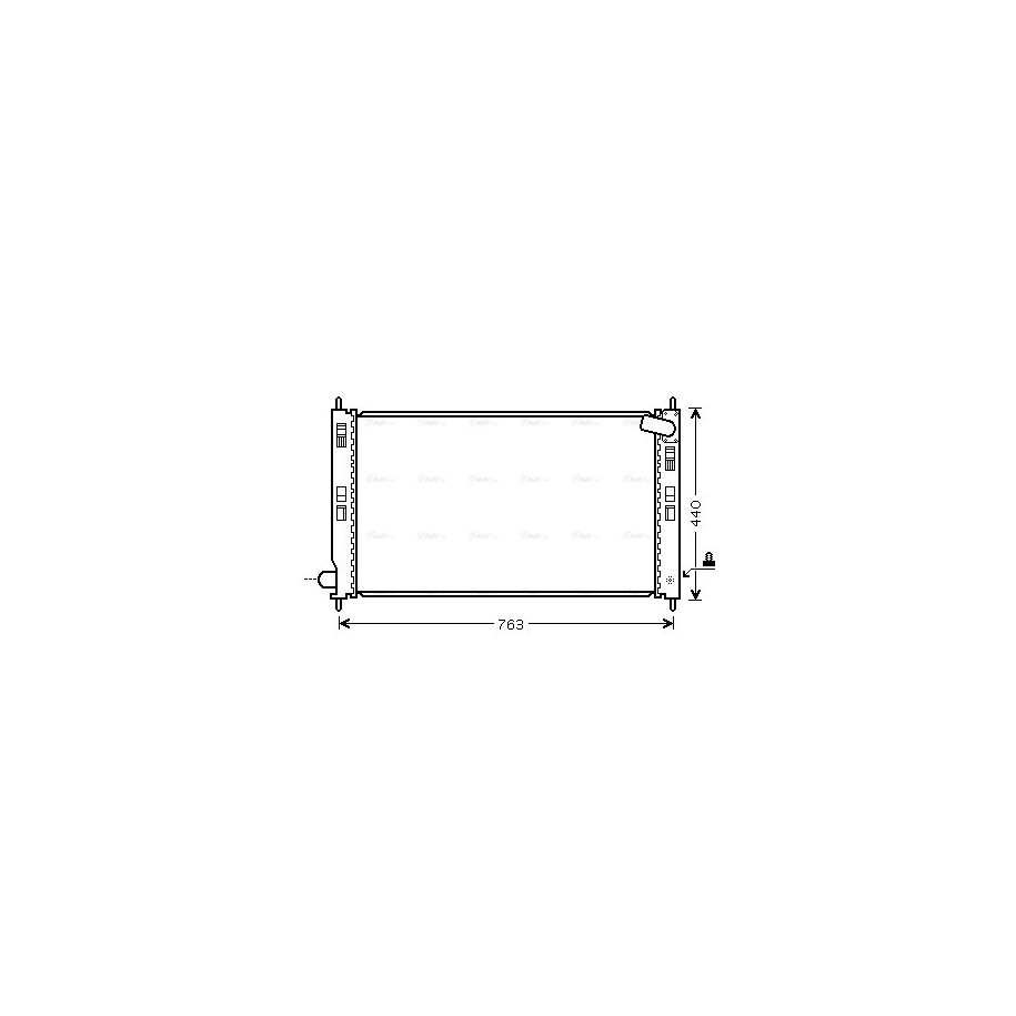 Radiator - Engine Cooling - AVA MT2201