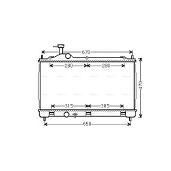 Radiator - Engine Cooling - AVA MT2256