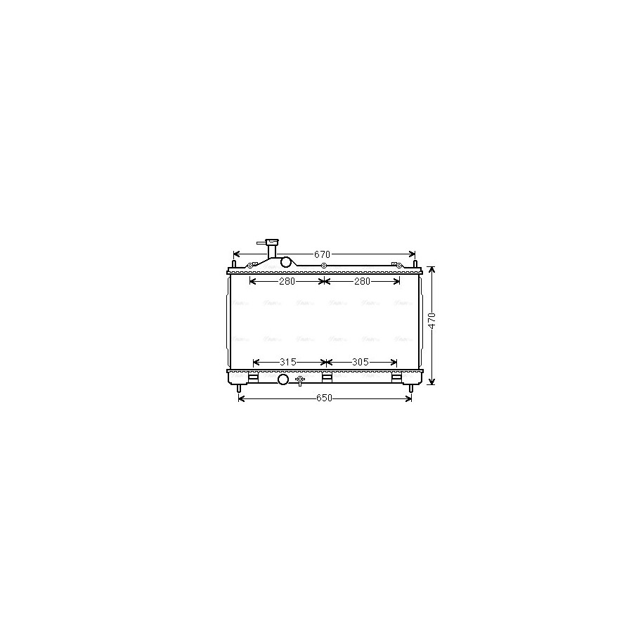 Radiator - Engine Cooling - AVA MT2256