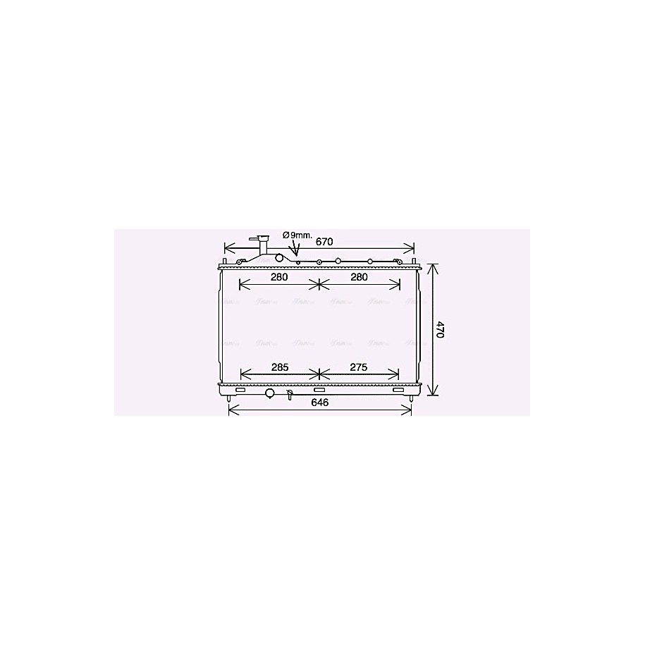 Radiator - Engine Cooling - AVA MT2268