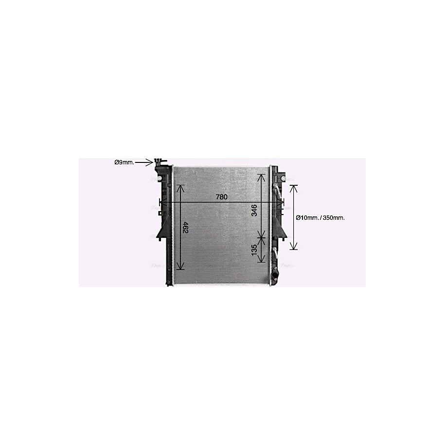 Radiator - Engine Cooling - AVA MT2280