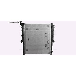 Radiator - Engine Cooling - AVA MT2281
