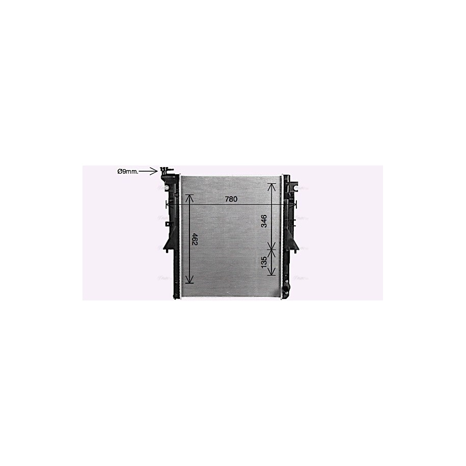 Radiator - Engine Cooling - AVA MT2281