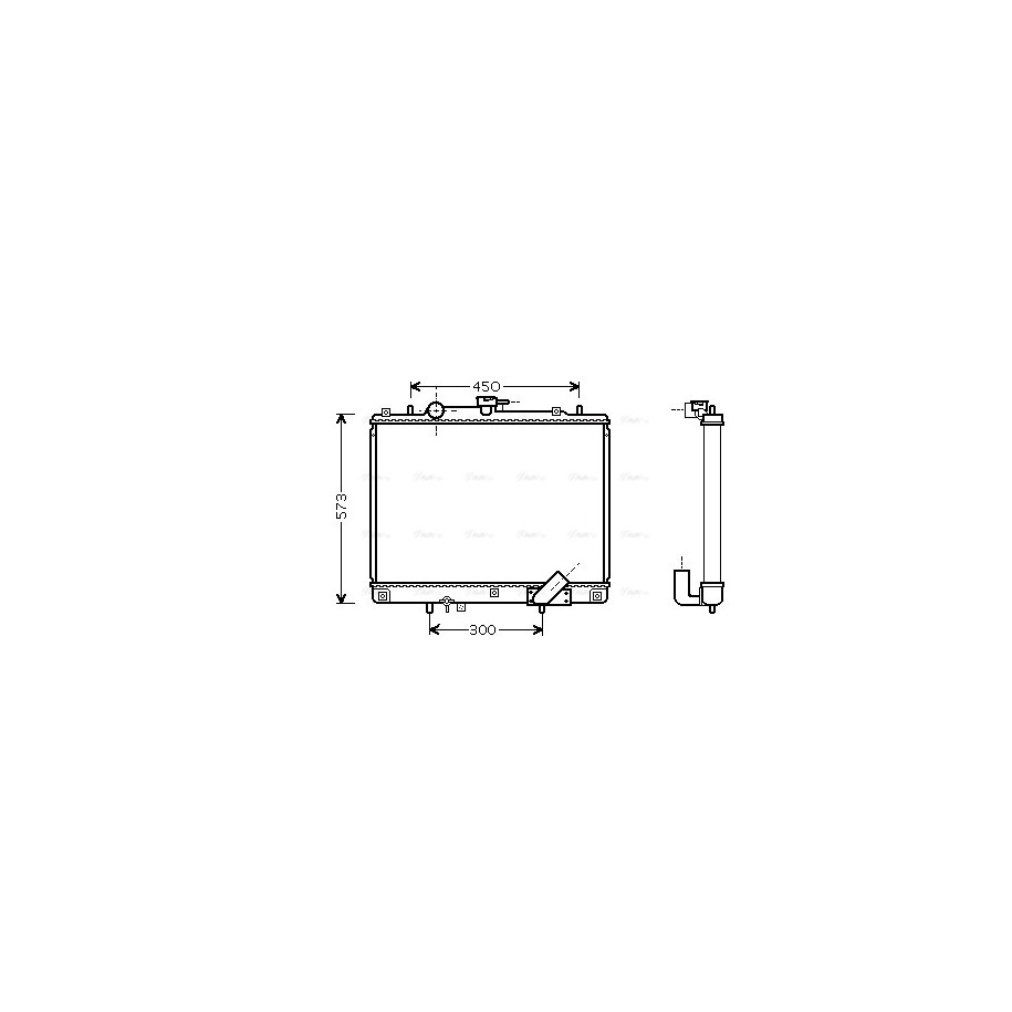 Radiator - Engine Cooling - AVA MTA2162