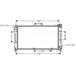 Radiator - Engine Cooling - AVA MZ2101