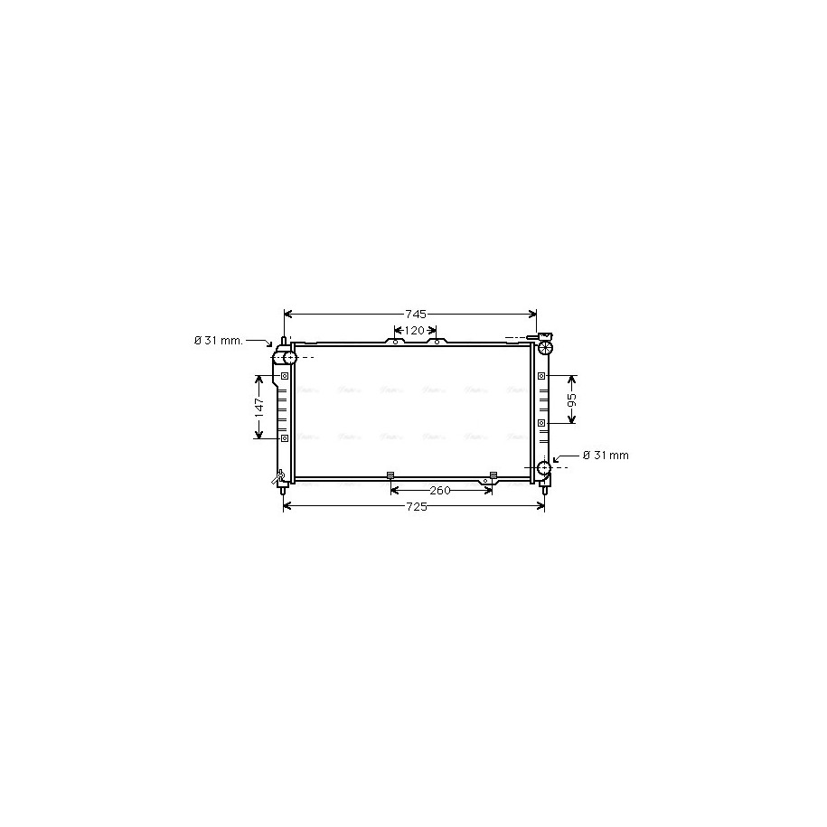 Radiator - Engine Cooling - AVA MZ2101