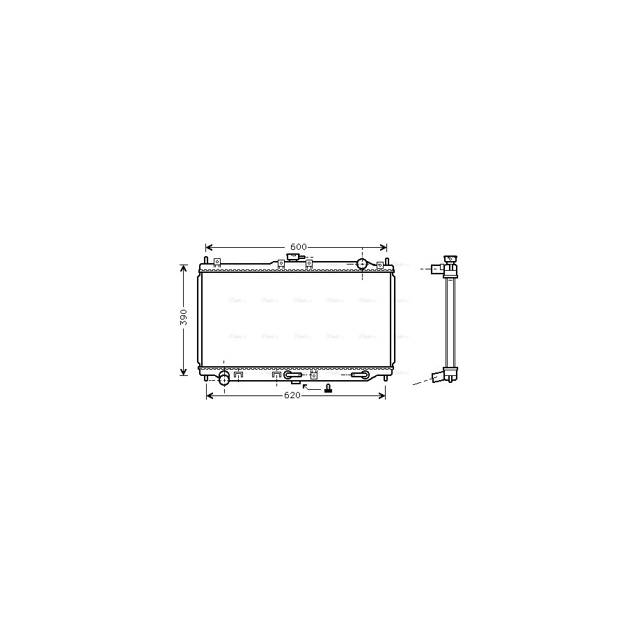 Radiator - Engine Cooling - AVA MZ2134