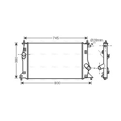 Radiator - Engine Cooling - AVA MZ2183