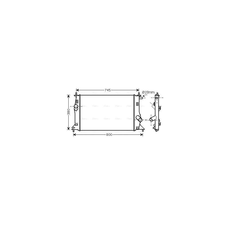 Radiator - Engine Cooling - AVA MZ2183