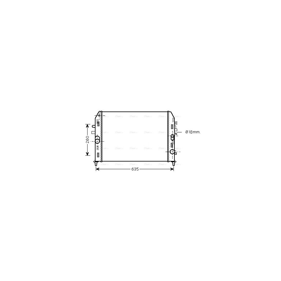 Radiator - Engine Cooling - AVA MZ2205
