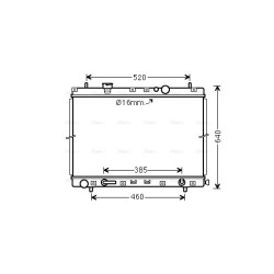 Radiator - Engine Cooling - AVA MZ2211