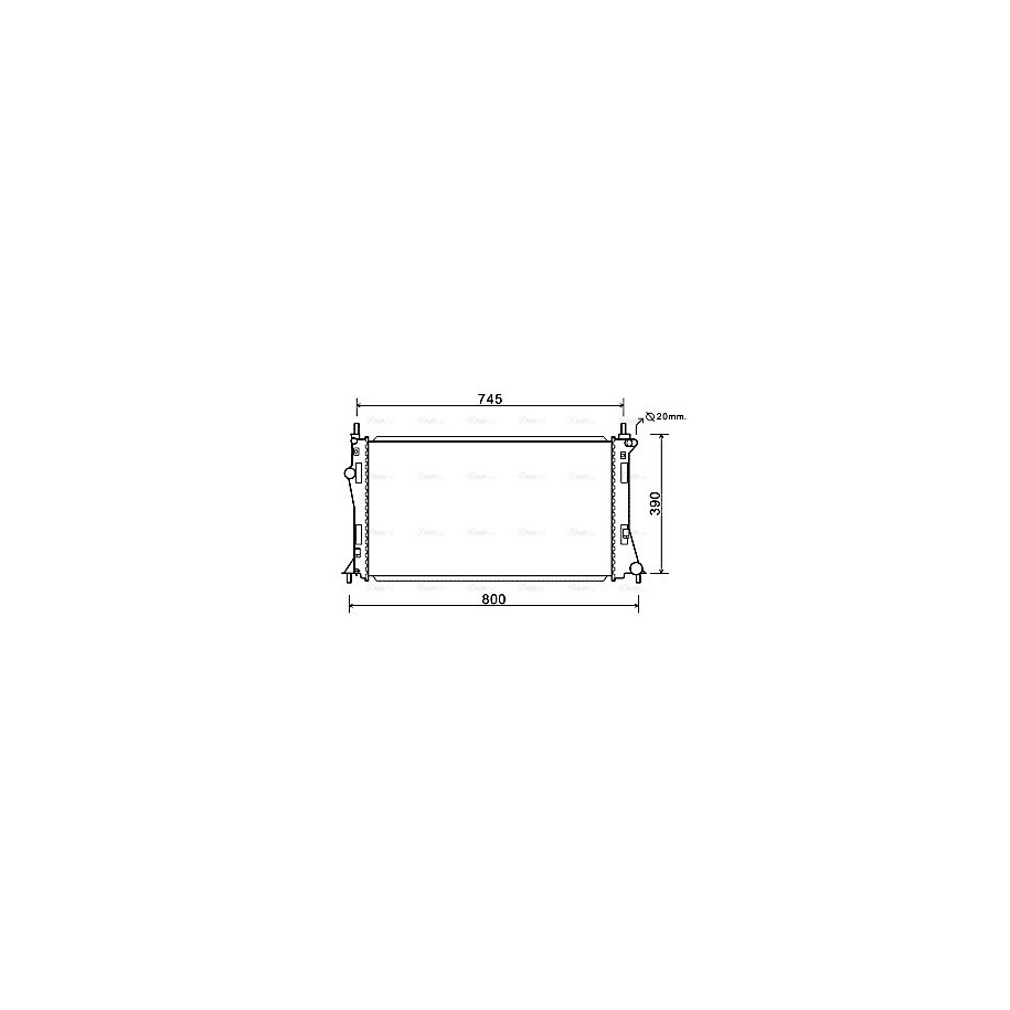 Radiator - Engine Cooling - AVA MZ2249