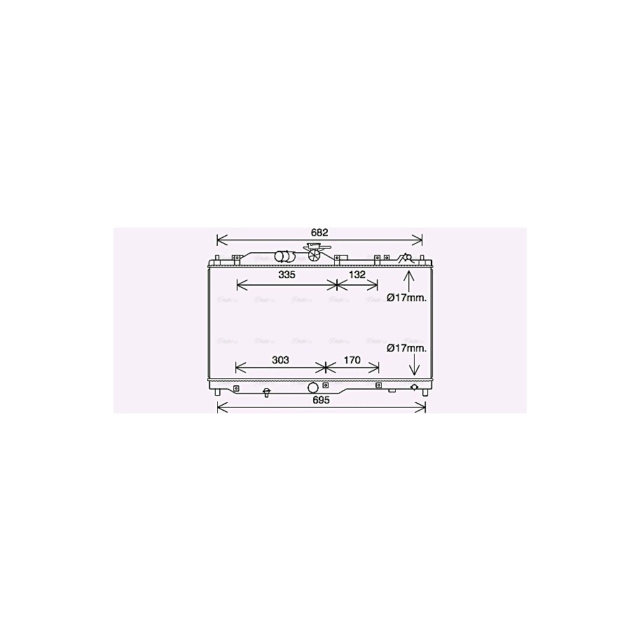 Radiator - Engine Cooling - AVA MZ2285