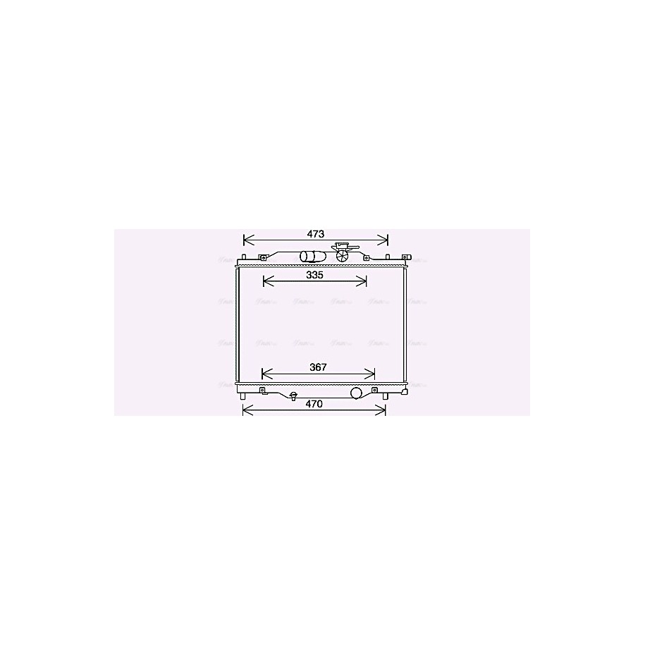 Radiator - Engine Cooling - AVA MZ2286