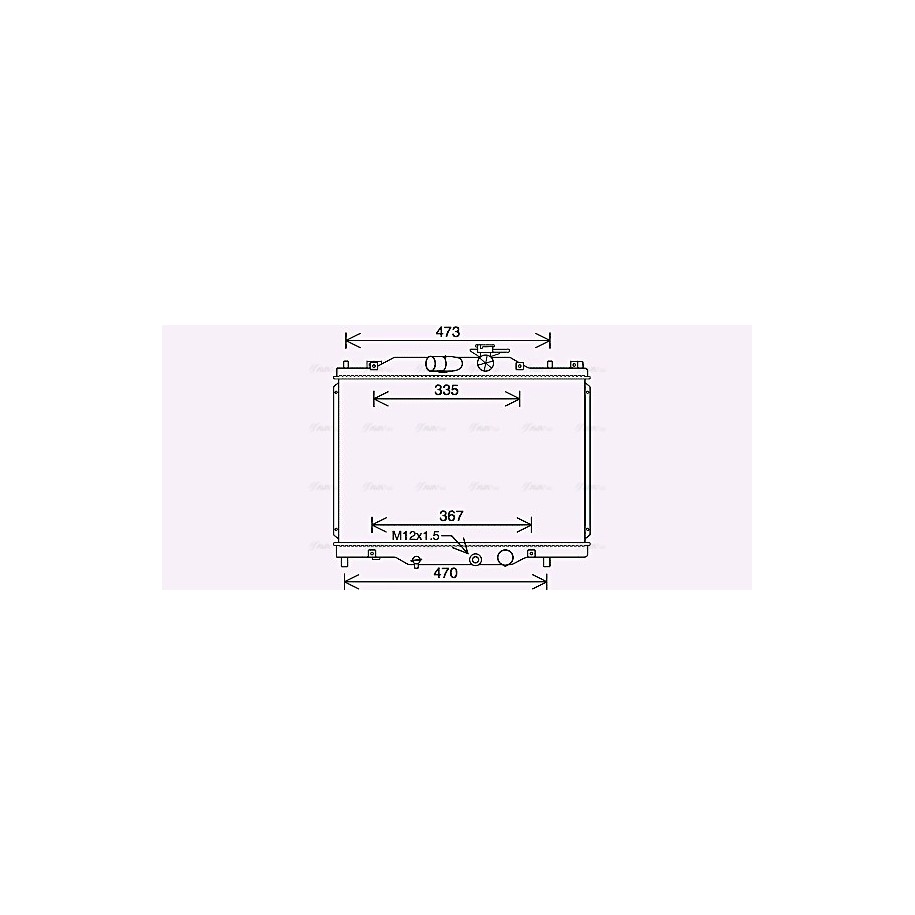 Radiator - Engine Cooling - AVA MZ2291