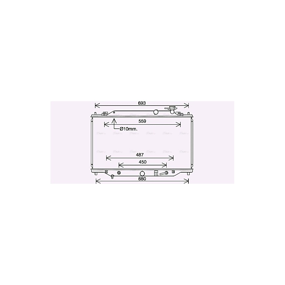 Radiator - Engine Cooling - AVA MZ2292